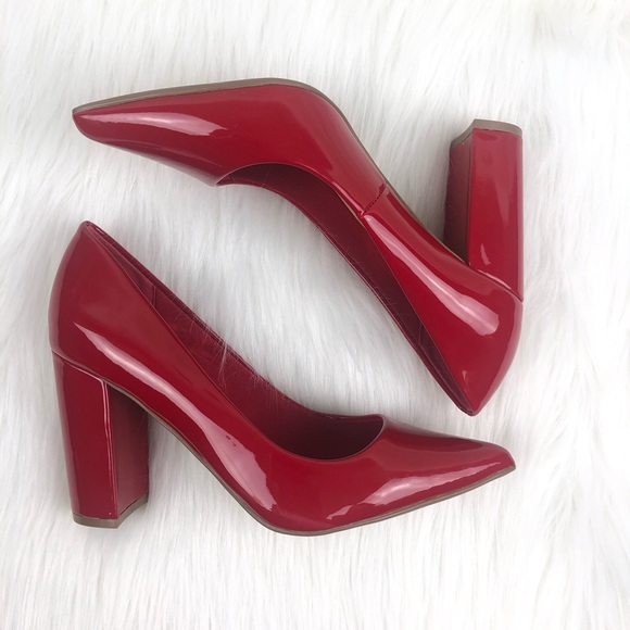 BAMBOO | Red Patent Leather Pump - Picture 4 of 14